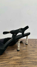 Chanel Suede Slingback Heel Pumps
