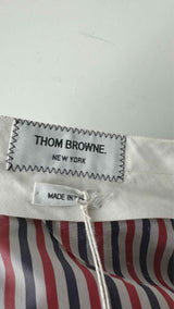 Thom Browne Hairline Plaid Pleated Midi Skirt