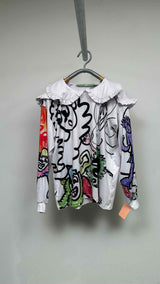 Chopova Lowena L/S Ruffle Graphic Printed T-shirt