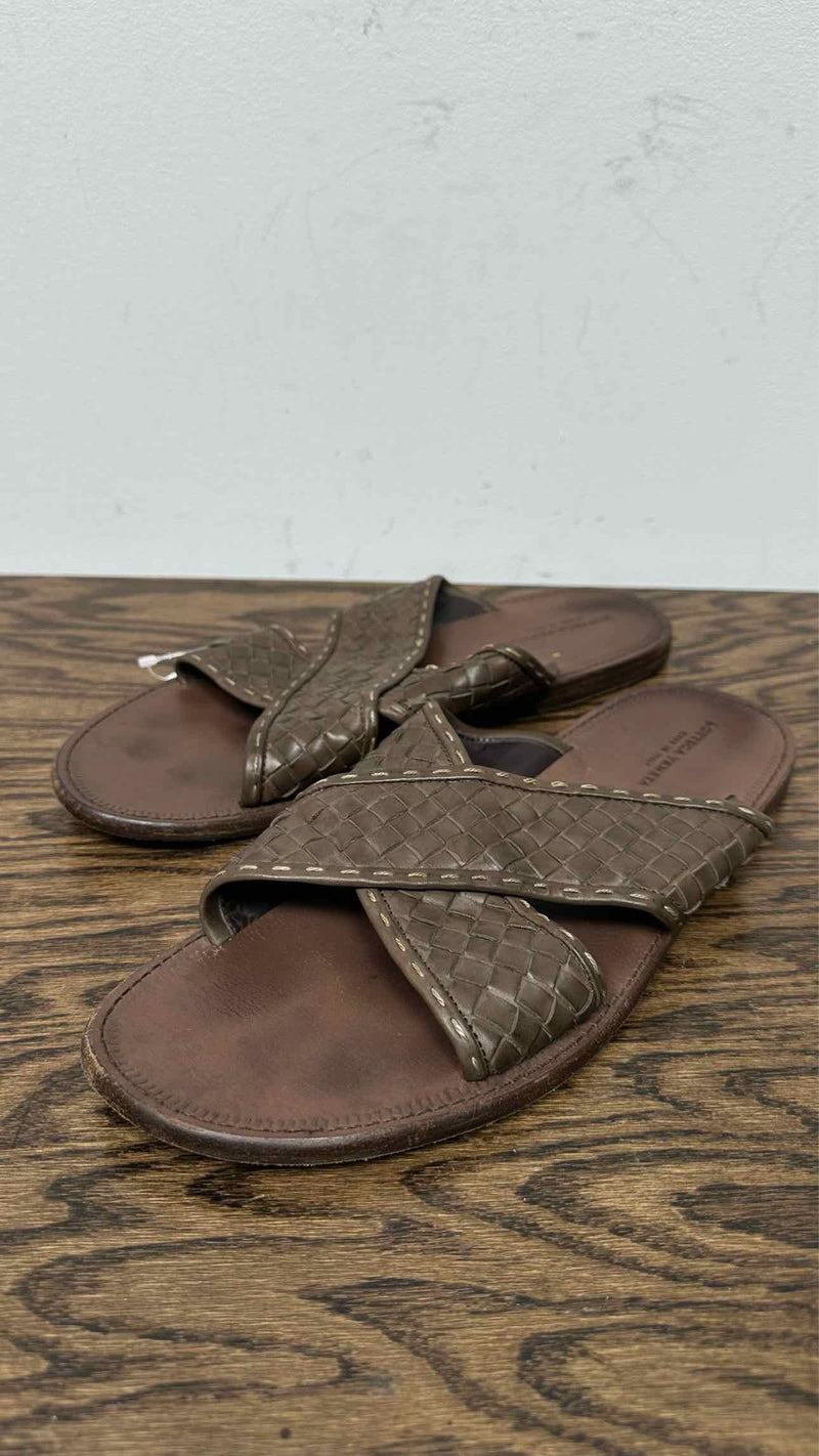 Bottega Veneta Woven-Leather Sandals