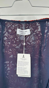 Marine Serre Geotic Devore Velvet Midi Wrap Skirt