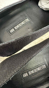 Ann Demeulemeester Canvas-upper Embroidered Derby