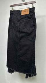 Vetements High-Waist Flared Denim Skirt