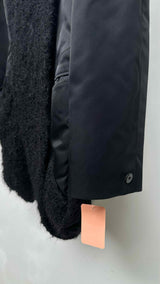 Issey Miyake Shawl Tweed-knit Hybrid Oversized Coat