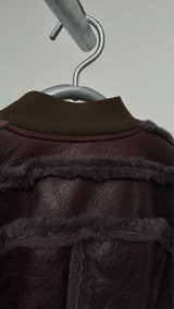 Rick Owens Girdered Shearling Bomber Jacket