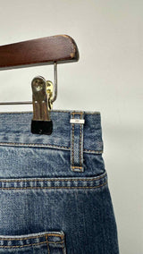Christian Dior Distressed Slim-fit Raw-hem Jeans