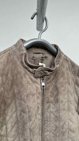 Brett Johnson Padded Suede Racer Jacket