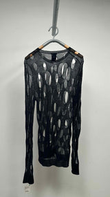 Ann Demeulemeester Egil Perforated Holes Knit Sweater