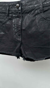 Chanel Waxed Low-end Denim Shorts