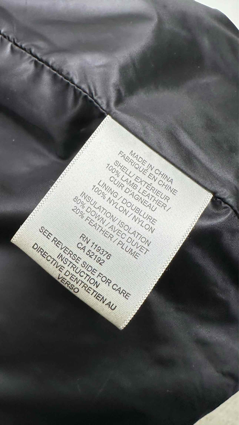 Helmut Lang Leather Down Jacket