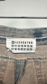Margiela Artisanal Deconstructed Fray Denim Skirt