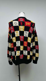 LOEWE Patchwork Cable-knit Cardigan