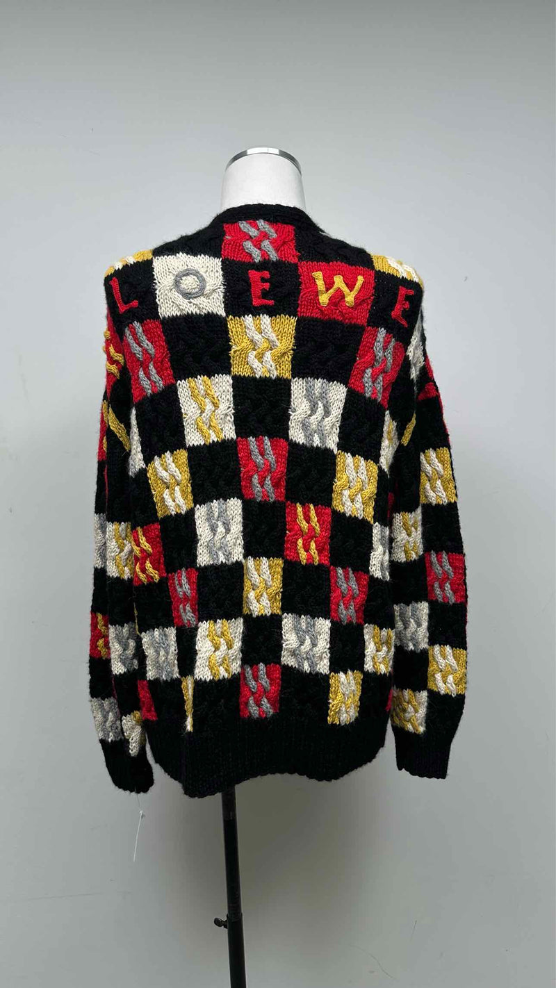 LOEWE Patchwork Cable-knit Cardigan