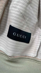 Gucci Eye-let Suede Bomber Jacket