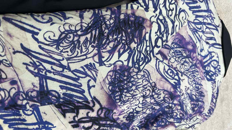 Comme Des Garçons Homme Plus Printed Biker Coat