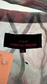 Tricot Comme Des Garcons Floral Sheer Flare Wide Skirt