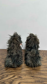 MM6 Faux-fur Ankle Boots