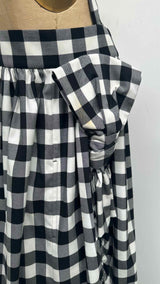 Comme Des Garcons N/S Multi-bow Checker Gathered Dress