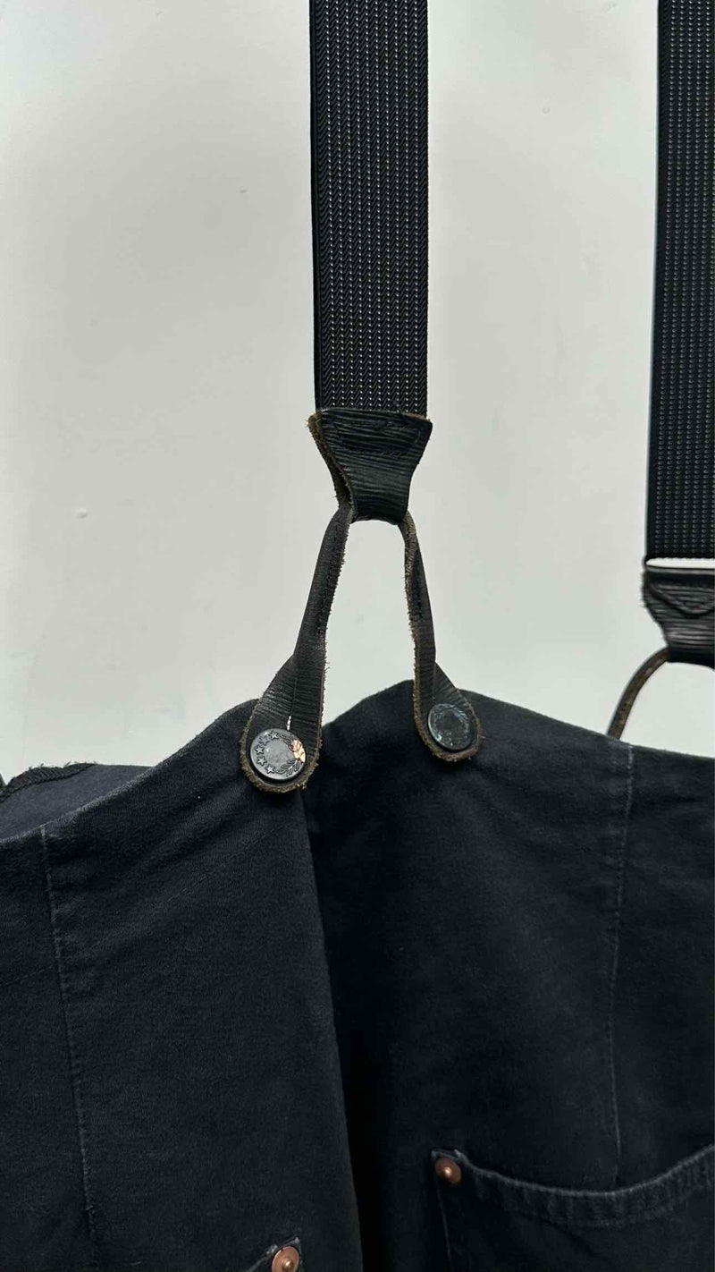 Paul Harnden Moleskin Cropped Wide Suspenders Work Pants