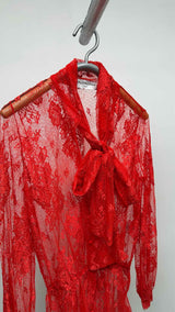 Balenciaga Floral-lace Blouse