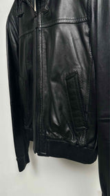 Burberry Zip-up Hooded Leather Jacket