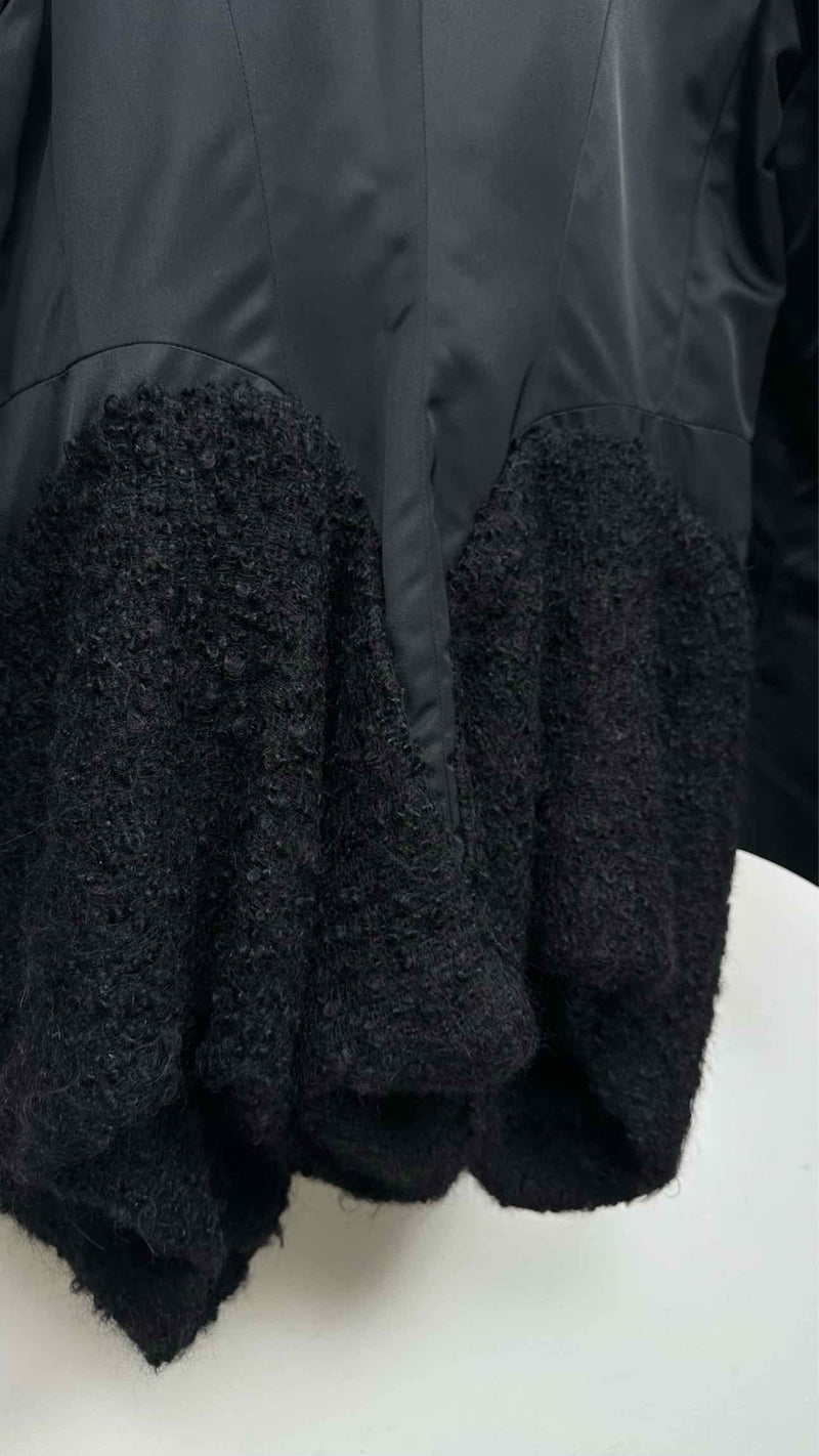 Issey Miyake Shawl Tweed-knit Hybrid Oversized Coat