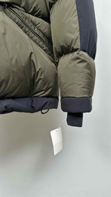 Moncler Paneled Two-tone Hooded Down Jacket