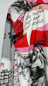 Vivienne Westwood L/S Hybrid Pullover Print Top
