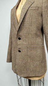 CELINE Houndstooth Elbow Patch Jacket