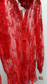 Balenciaga Floral-lace Blouse