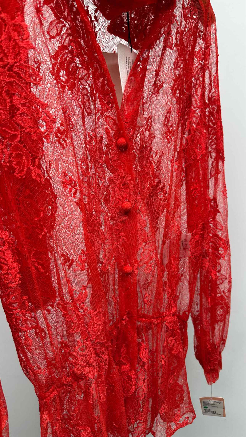 Balenciaga Floral-lace Blouse