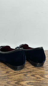 Baudoin & Lange Sagan Bow Velvet Loafers