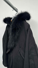 Post Archive Faction M66 Zip-up Fur Collar Coat