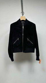 Sportmax Cropped Suede Leather BomberJacket