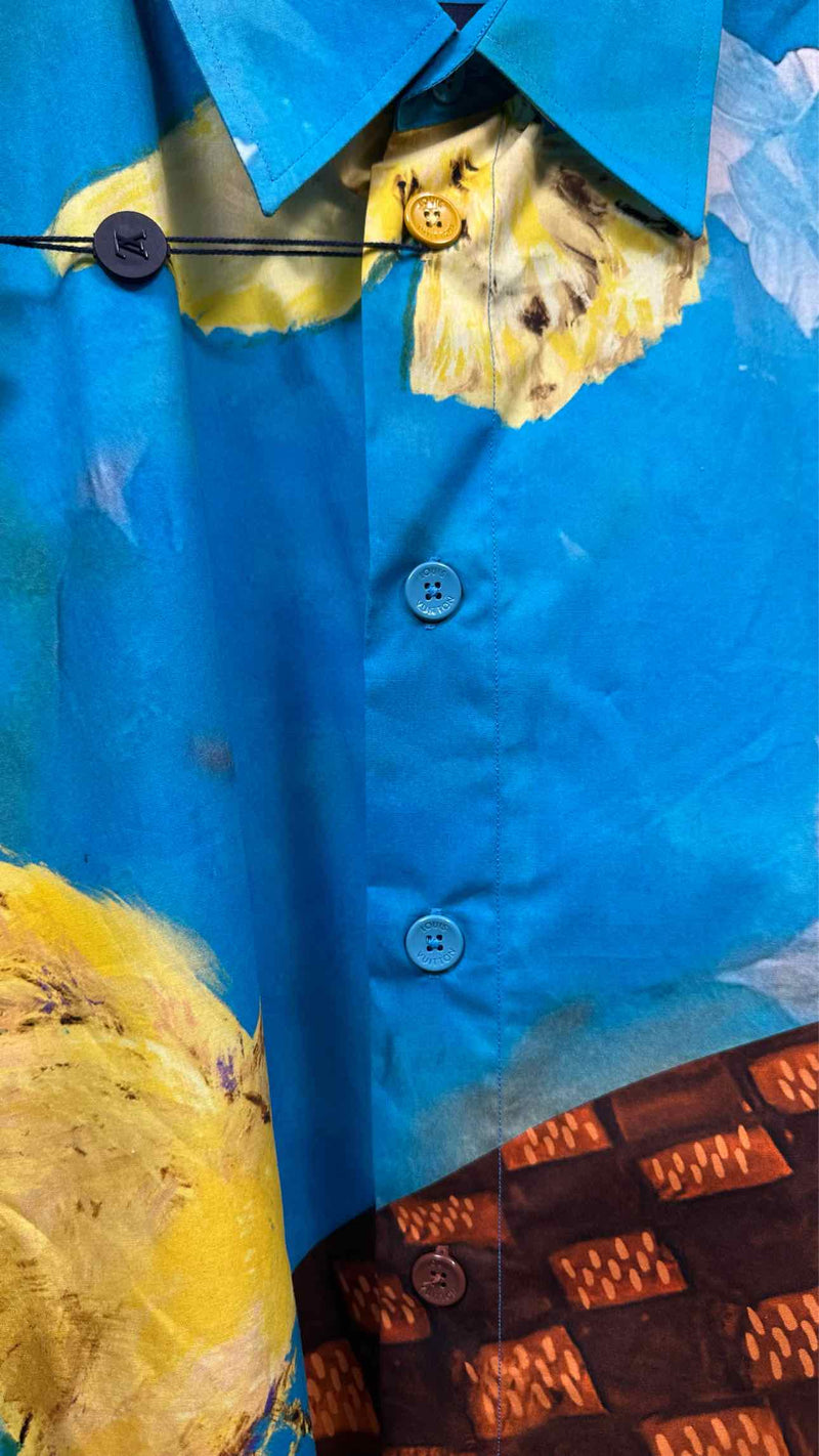 Louis Vuitton S/S Damier-printed Hawaiian Shirt