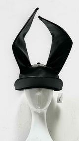 Comme Des Garcons Homme Plus Bunny Ears Leather Baseball Cap
