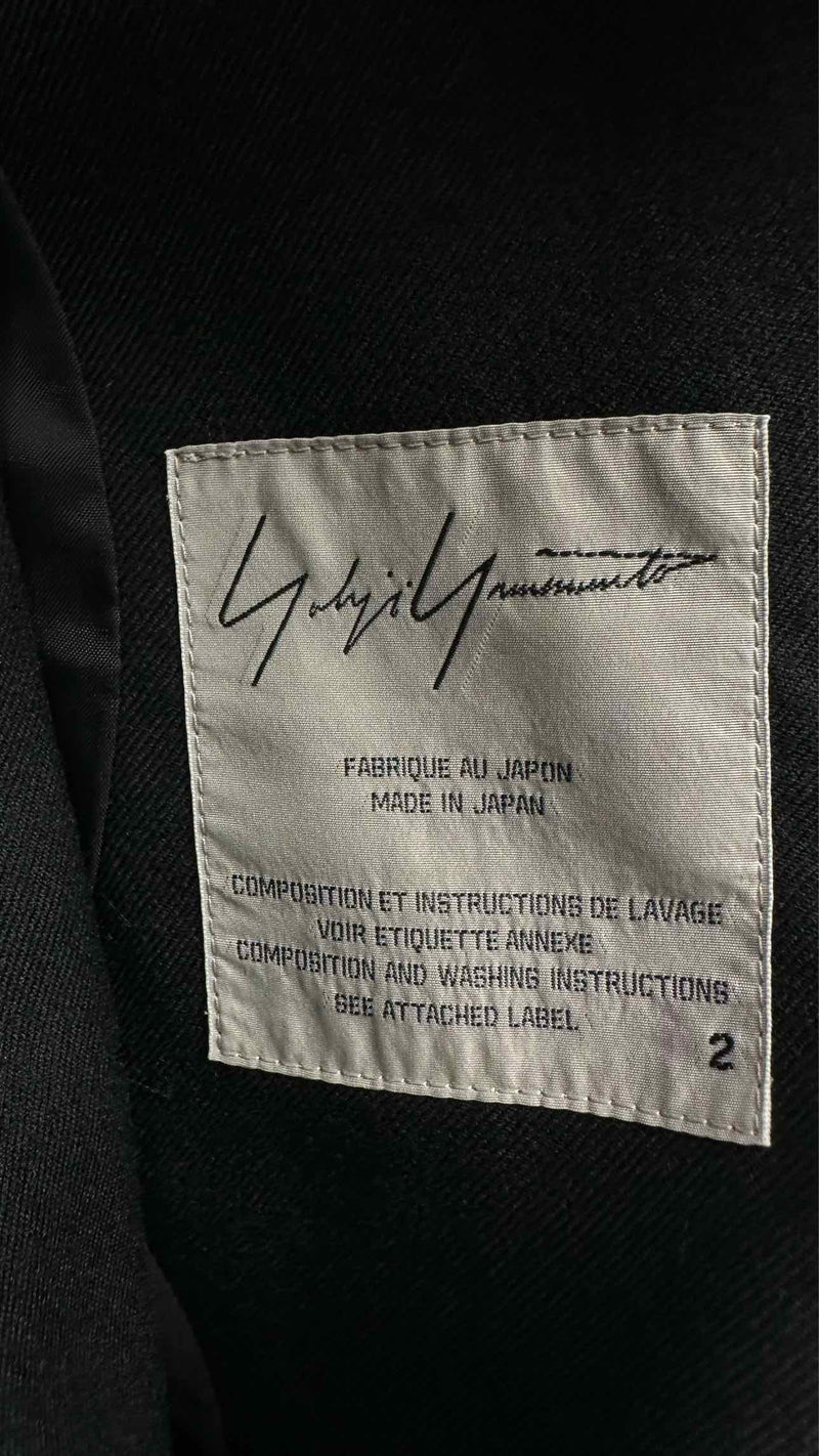 Yohji Yamamoto Back Silk Lace-up Detailed Jacket