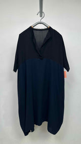 Daniela Gregis S/S Twotone Oversized Wool Dress