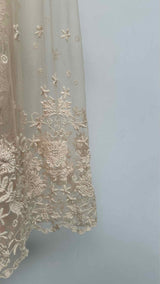 Sea Front-embroidered V-neck Top