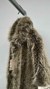 Martin Rose Patched Faux-fur Coat