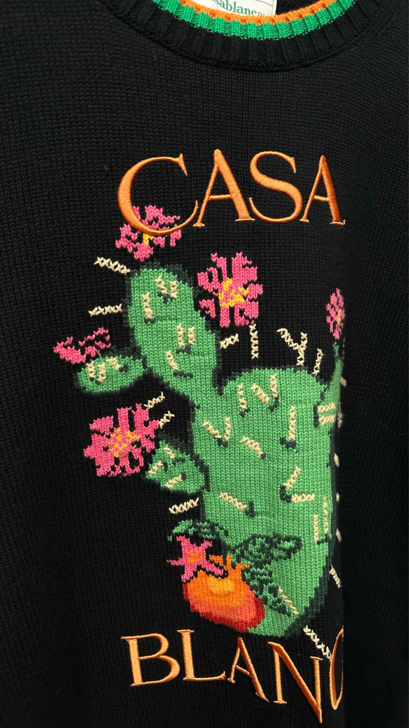 Casablanca Cactus Intarsia Sweater