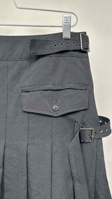 Yohji Yamamoto Pour Homme Asymmetrical Pleated Kilt