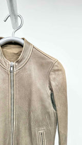 Rick Owens Knit-hybrid Leather Bomber Jacket