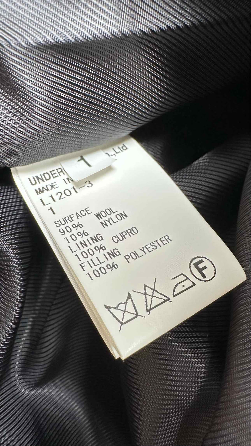 Undercover Cropped Padded  Layered-wool Biker Jacket