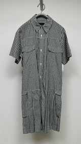 Simone Rocha S/S Pleated Bottom Gingham Shirt