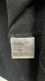 Dior Homme Leather-shoulder Asymmetrical Sweater