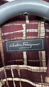 Salvatore Ferragamo Plaid Silk Shirt