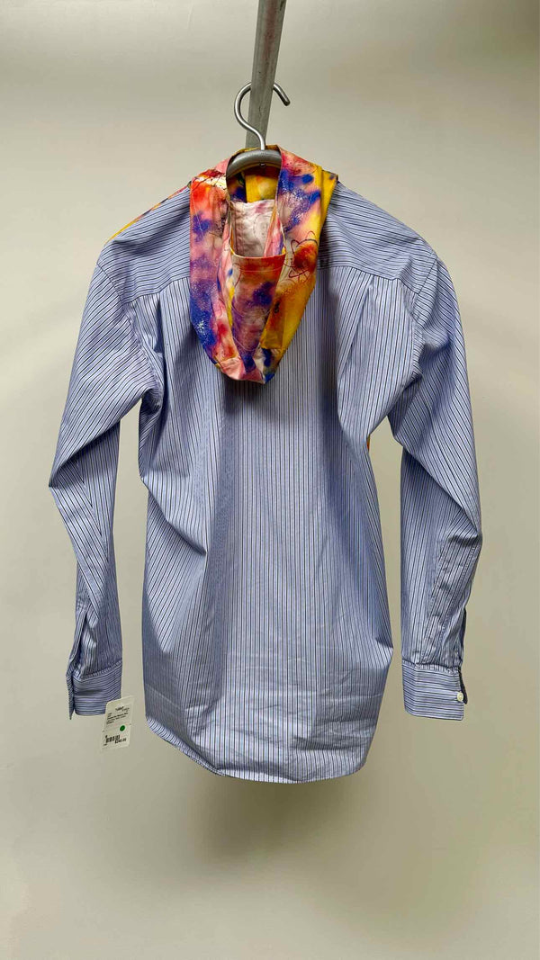 Comme Des Garçons Shirt Striped Printed Hooded Shirt
