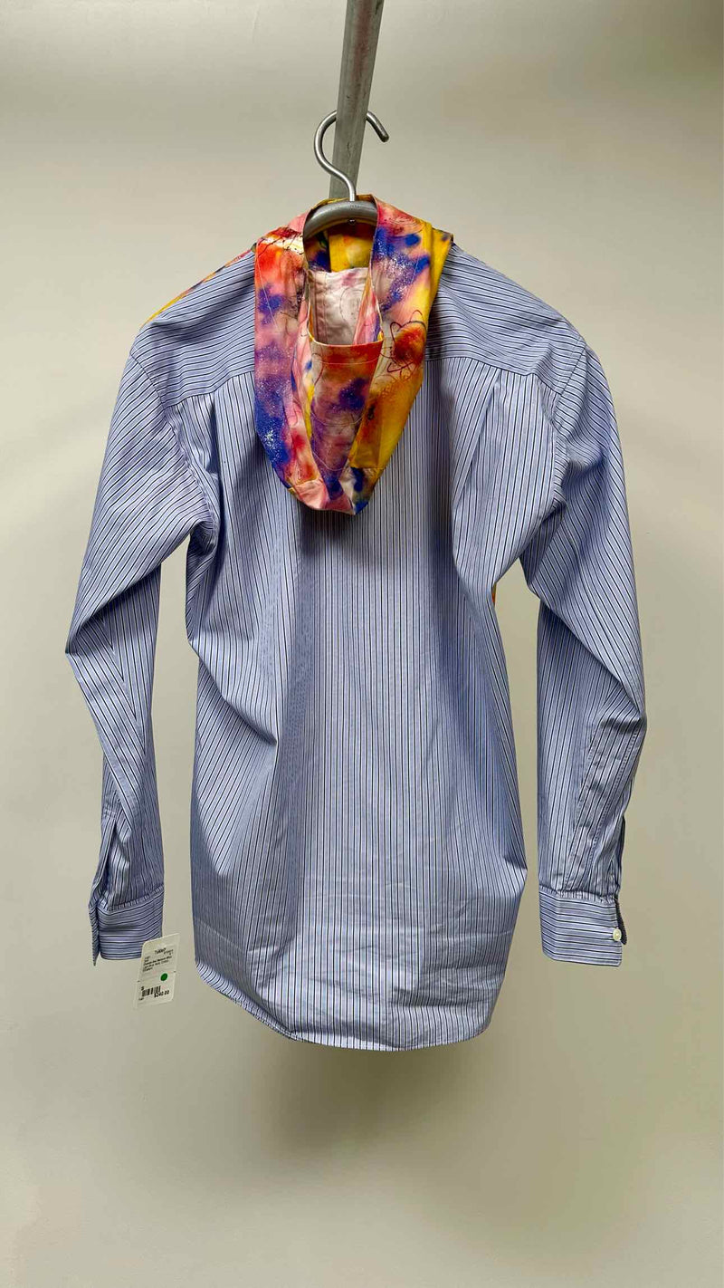 Comme Des Garçons Shirt Striped Printed Hooded Shirt