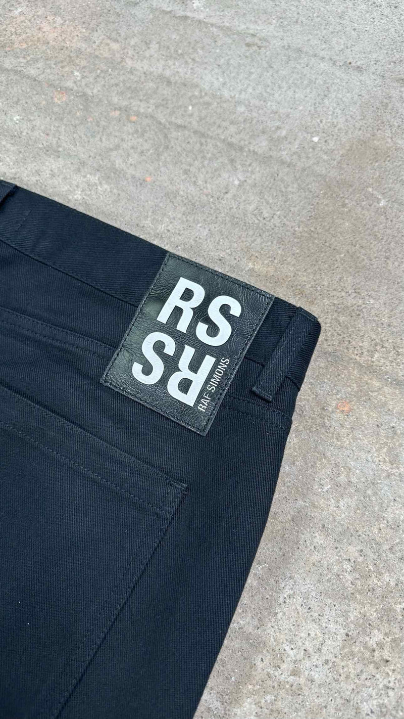 Raf Simons Back Knee Check Zip Jeans